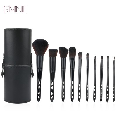 10 Pcs Makeup Brushes Nylon Hair Cosmetic Brush With Bag